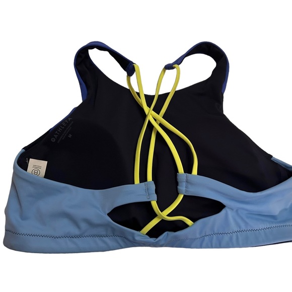 ATHLETA high neck color block racerback size medium bikini top NWOT - Picture 3 of 8